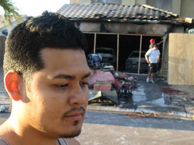 Garage, two cars go up in flames